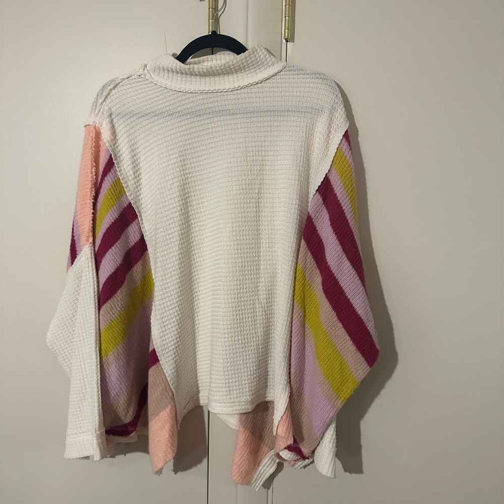 Free People Multicolor Cowl Neck Sweater